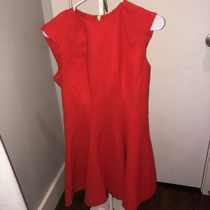 Red sleeveless dress